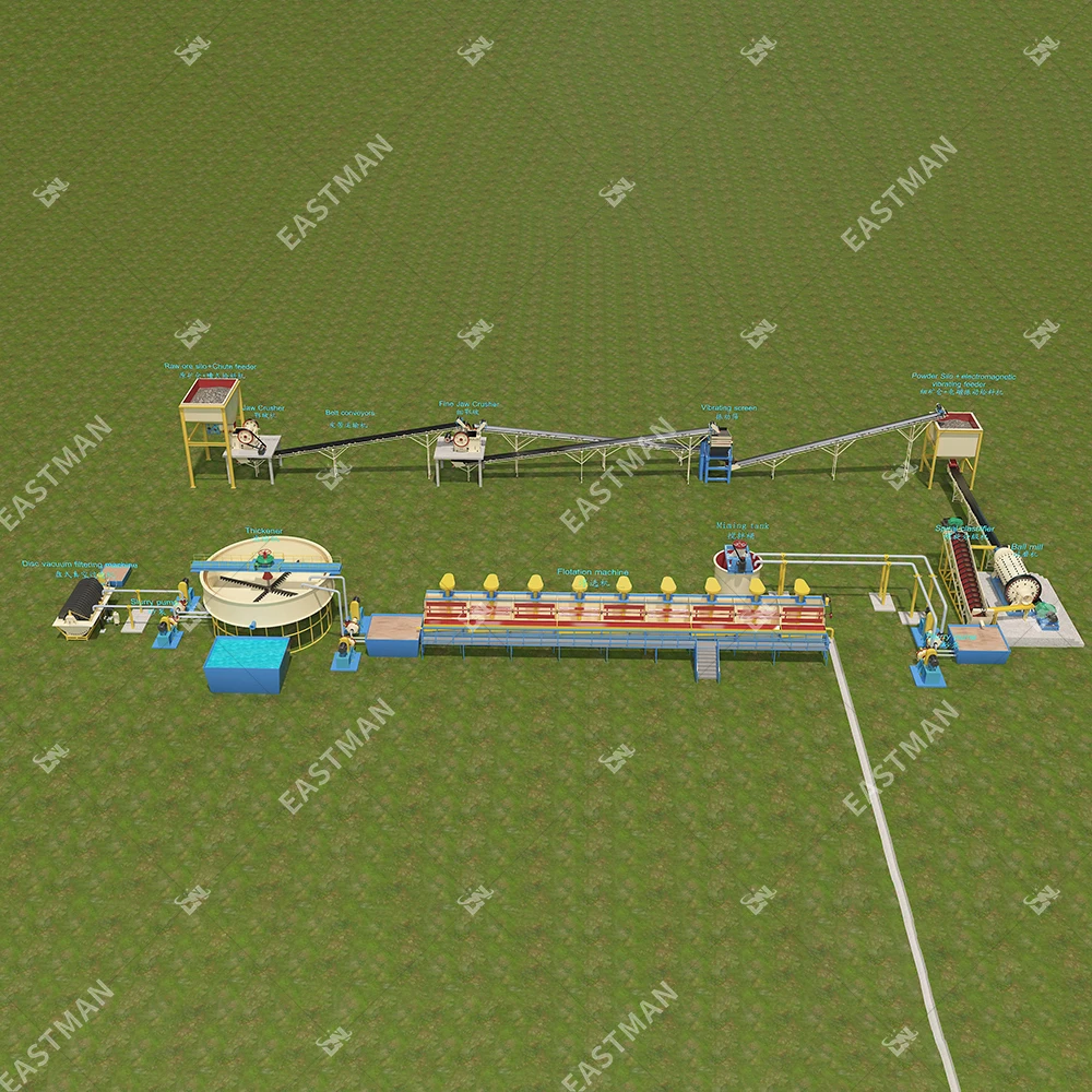 High Recovery Mining Dressing Production Line Antimony Mining Plant For Sale