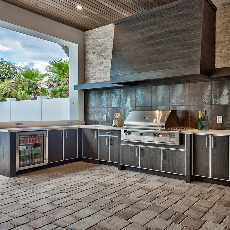 Customized High quality double wall stainless steel outdoor bbq kitchen set outdoor kitchen bbq island outdoor kitchen cabinets