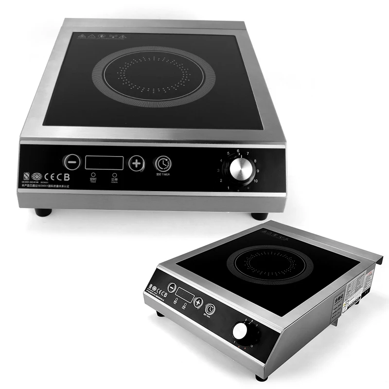 2023 Electromagnetic Furnace Stove Intelligent Electric Commercial Induction Cooker High-speed 3500W Table OEM Stainless Steel