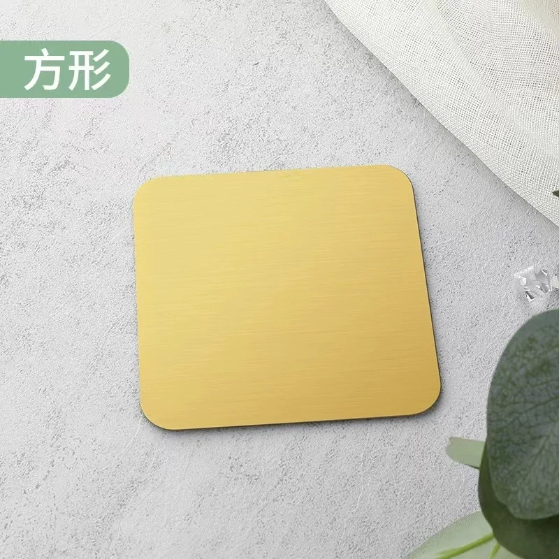 Simple Style Geometric Shapes Stainless Steel Metal Gold Coasters