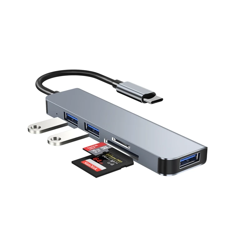 5 в 1 Тип C концентратор портов адаптер TF Card Reader USB 3 0 2 порта для ноутбука смарт-телефон ПК Компьютерные