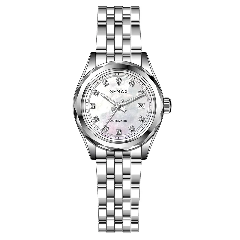 Latest luxury stainless steel women watch waterproof ladies fashionable quartz wristwatches