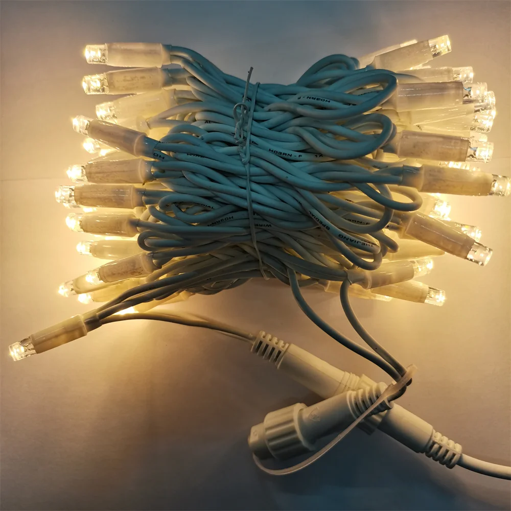 Outdoor Rubber Cable 10m 100leds Decoration Lighting Christmas String Light With EU plug