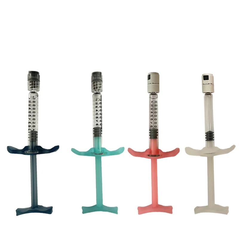 Premium quality sterile cosmetic 1ml long prefilled borosilicate glass syringe with luer lock