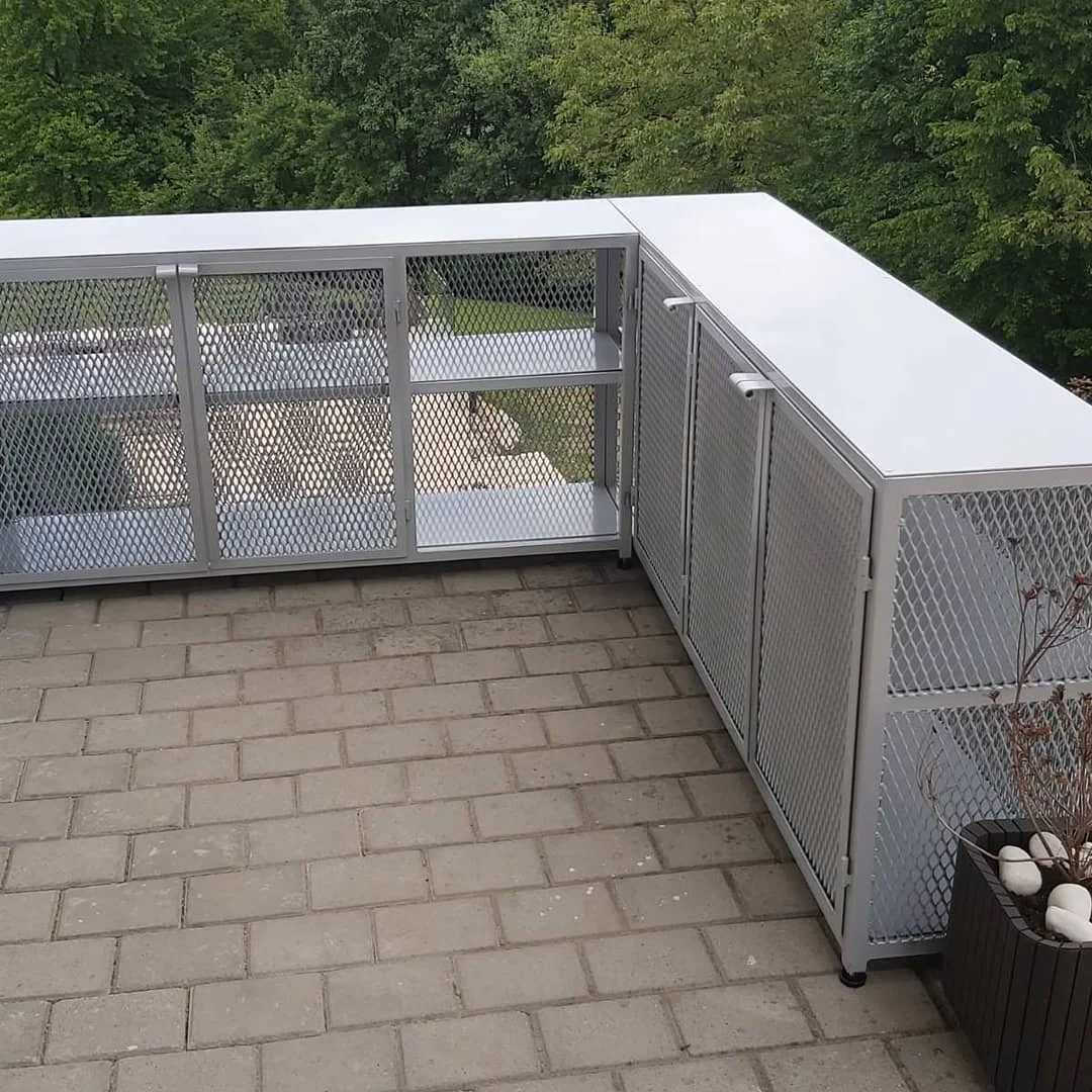 outdoor furniture expanded metal in rhombus mesh