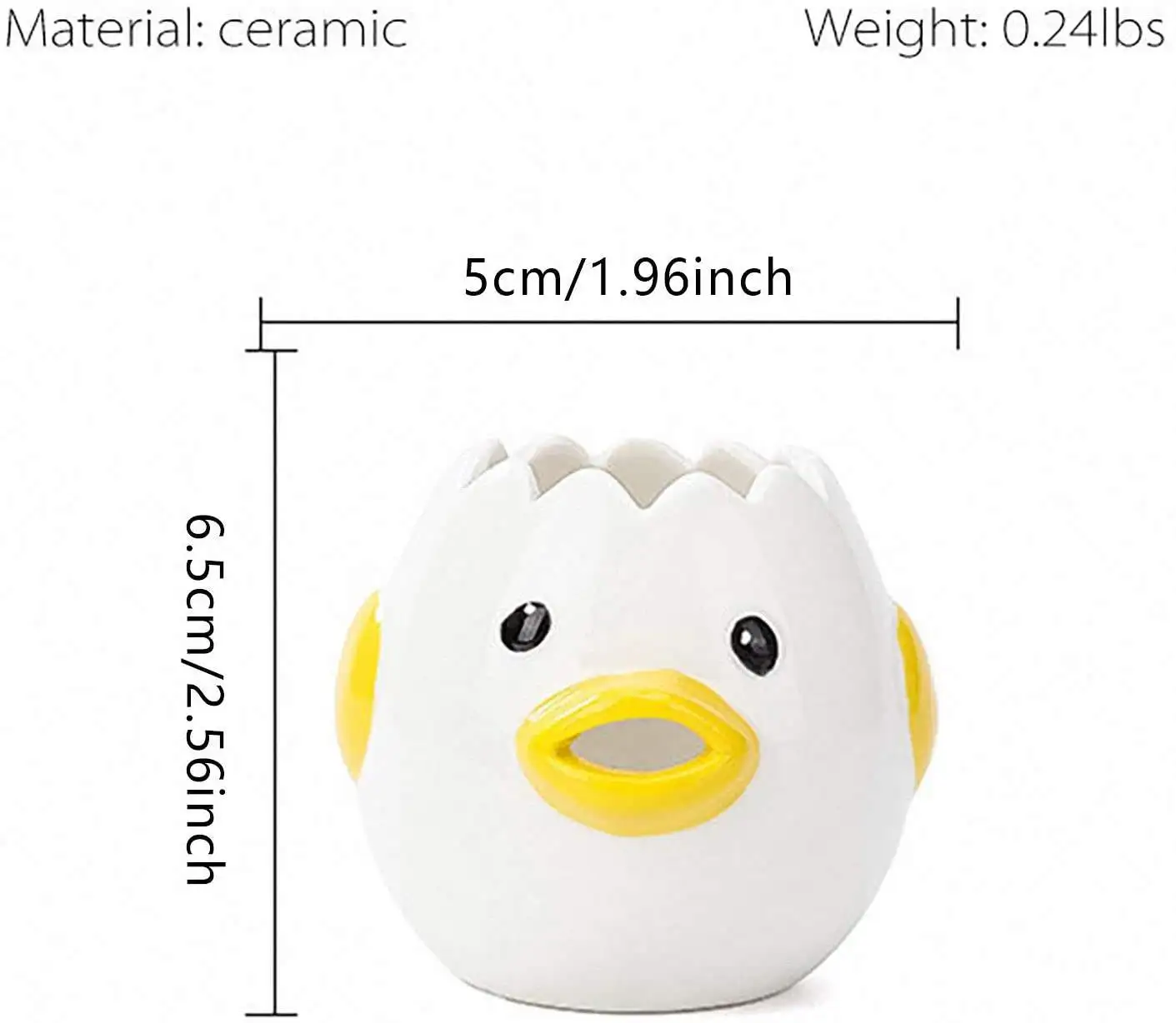 Cute Ceramics Vomiting Chicken Egg Yolk White Separator Practical Household Small Egg Filter Splitter Kitchen Gadget