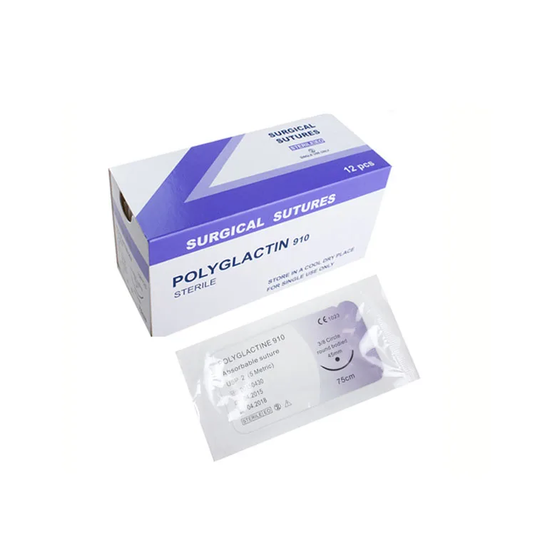 12PCS Polyglactin 910 Sterile Surgical Suture