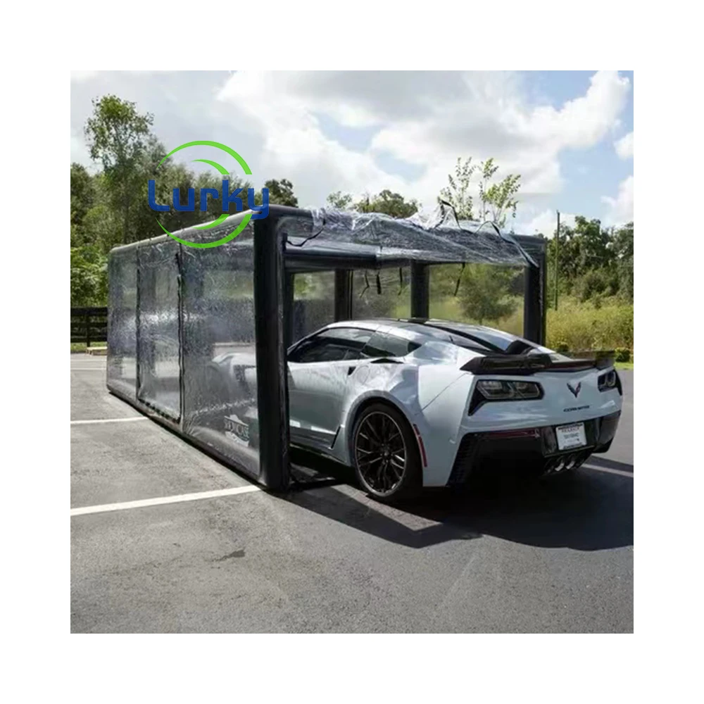Factory Price Transparent PVC Car Cover Hail-Proof Inflatable Car Garage Tent Advertising Inflatables for Car Wash