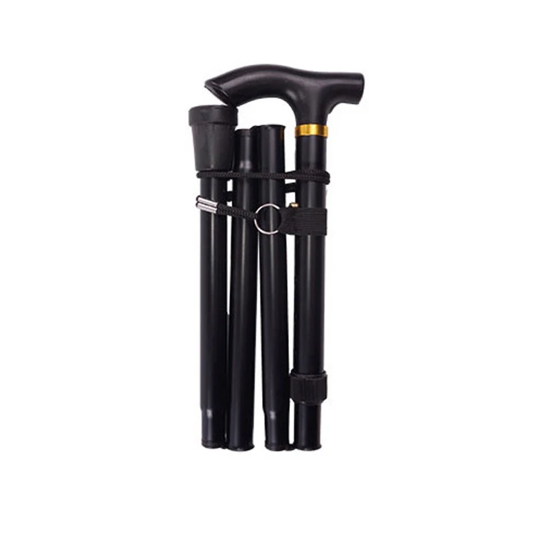 Amazon Hot Selling Colorful Walking Stick Rubber Handle Folding Walking Cane Folded Crutches