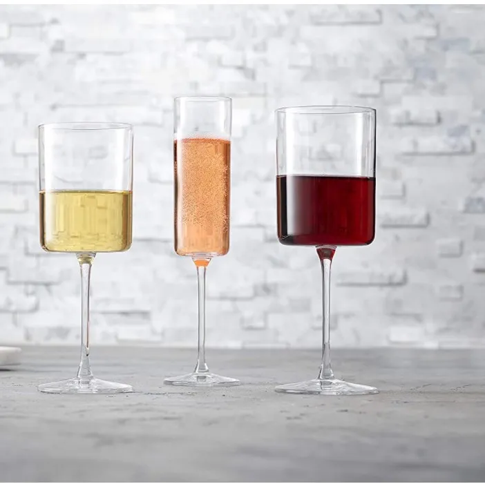 . Hot Sale Disposable  Ideal Exquisite Craftmanship Crystal Champagne Flutes  Glasses set for Home Bar,Special Occasions