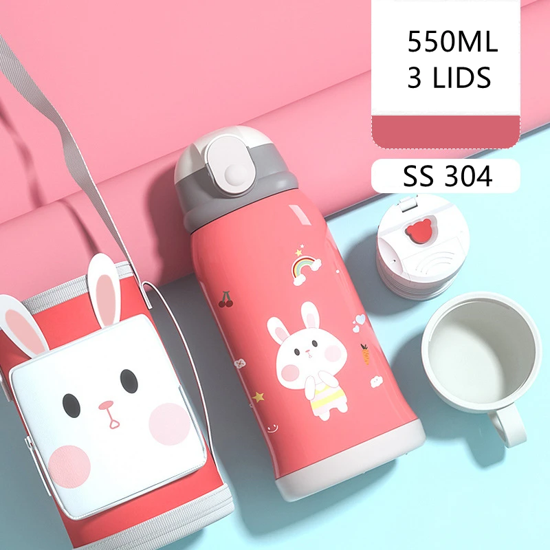 
Stainless Steel 550ML Double Wall Portable Custom BPA Free Back To School Vacuum Kids Insulated Water Bottle 