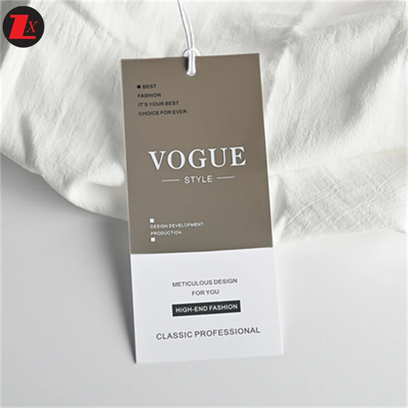 Supplier Custom Private Custom Own Brand garment cardboard hang tags jeans hang tag  custom clothing tags hangtag