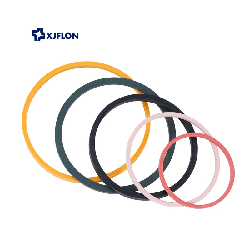 suppliers custom black colored ptfe o-ring te floning ring graphite filling ptfe gaskets sheet plastic rings