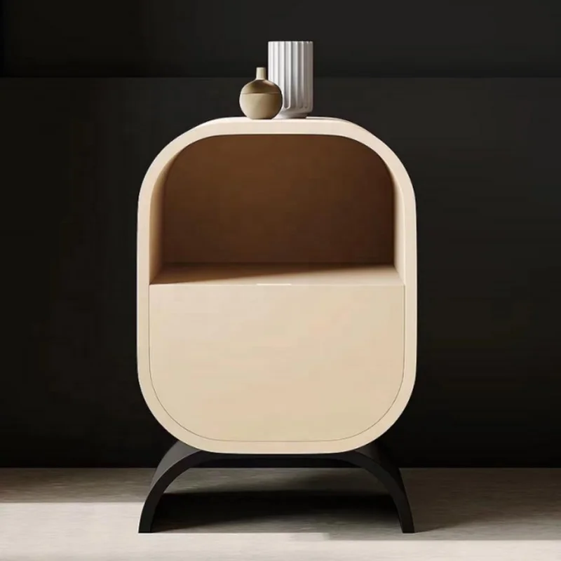 AOMISI CASA Wooden White Modern Table Cabinet Nightstand With 2 Storage Drawers Bedroom Furniture Bedside Tables