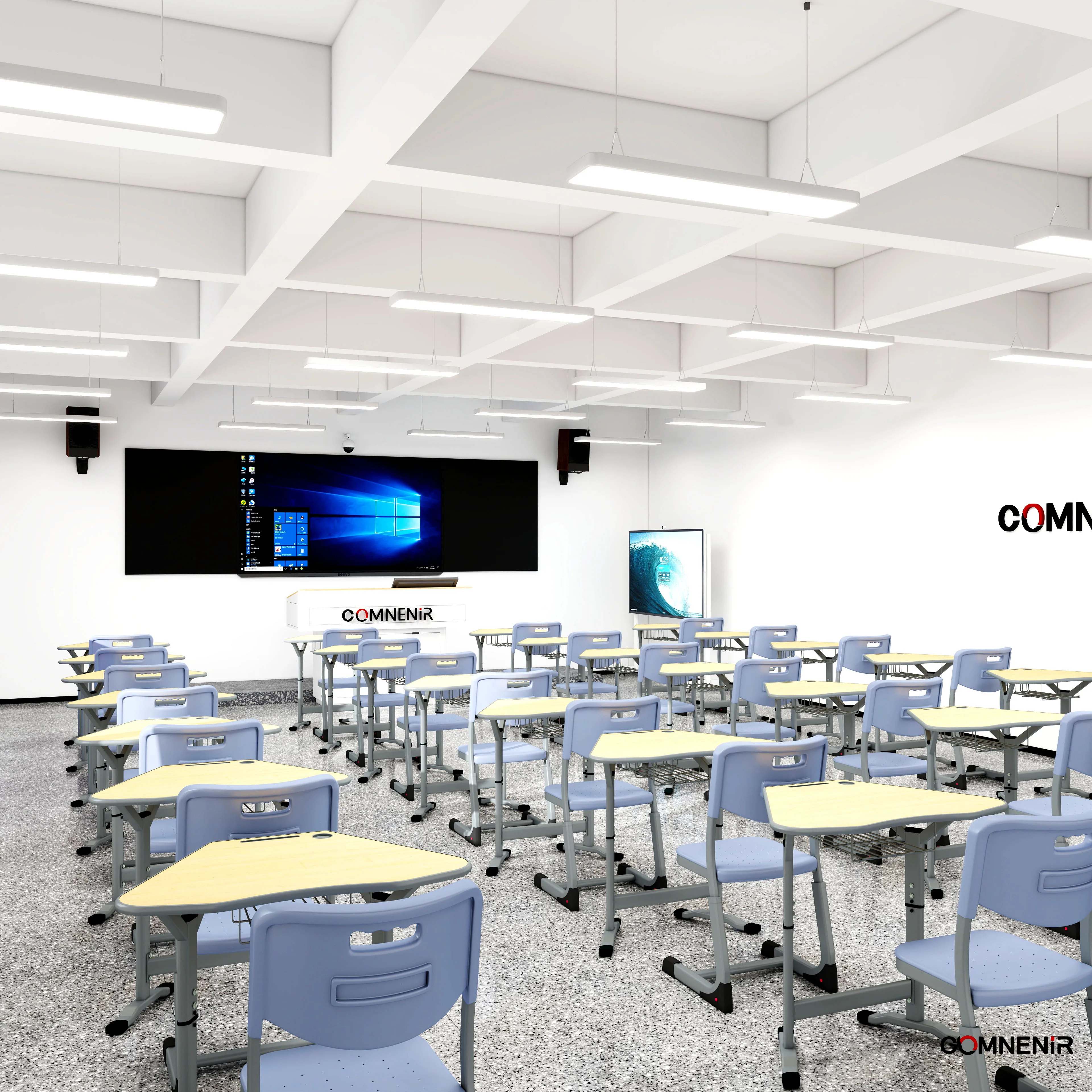 Folding Training Table for School Students Mobile Classroom Furniture for Primary Middle University Level Universally Useful