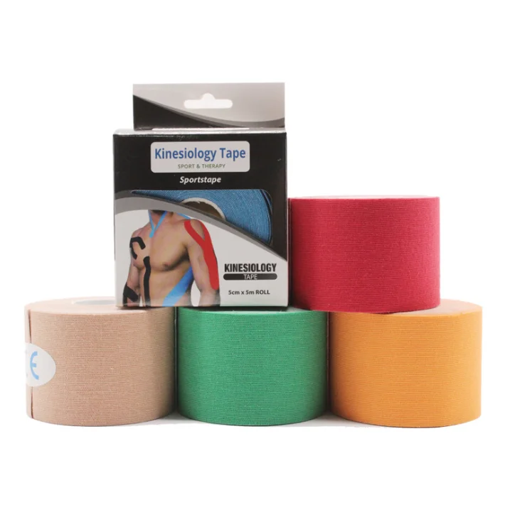 wholesale 5cm*5m Elastic Adhesive Tape bandage Muscle Supportive Sports football Kinesiology tape