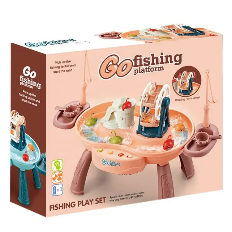 Развивающая игрушка рыболовная платформа с музыкой светящаяся вода игра игрушки пиратский корабль обозрения карусель колесо Рыболовный набор