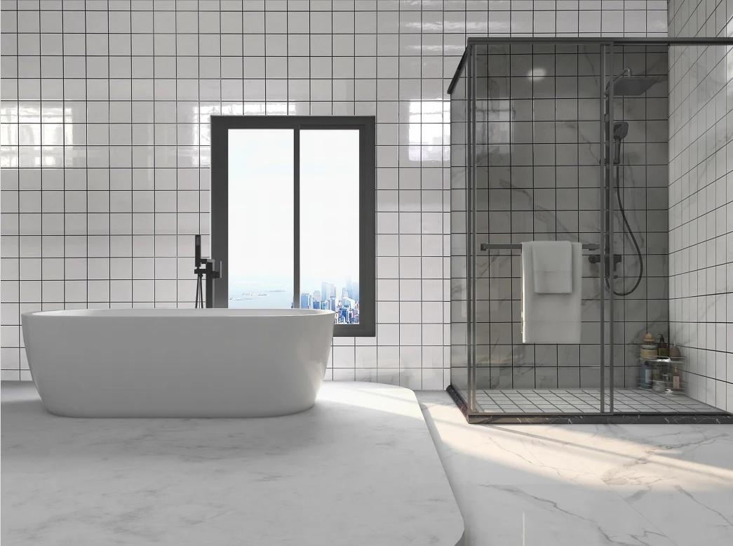 Two-story structural wall panels calcium carbonate wall panel TV wall paneling