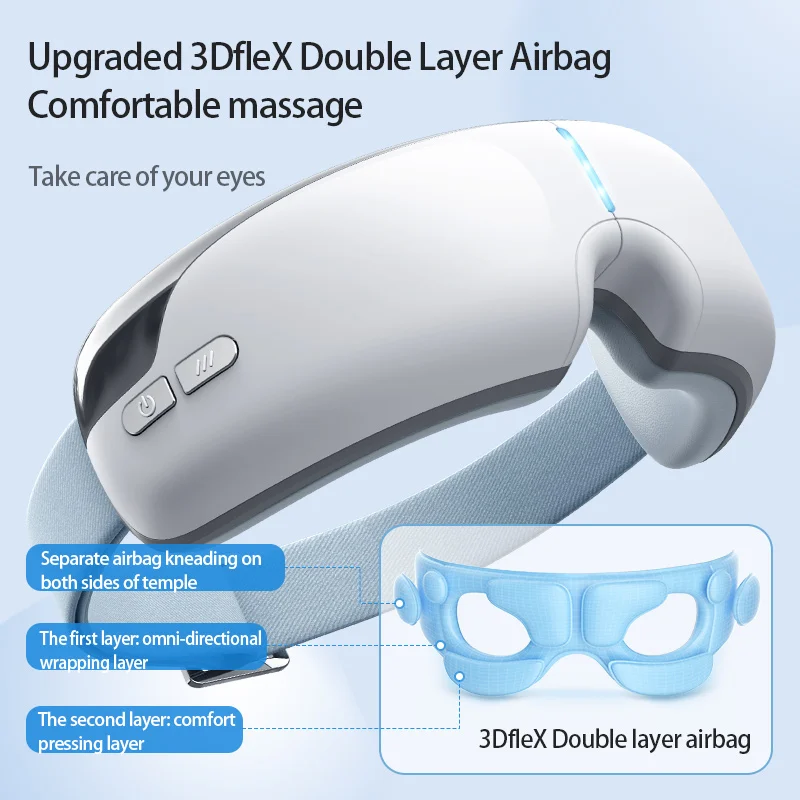 3D Airbag Wireless Eye Massager Relieves Eye Fatigue for Electronic Music Fans Eye Beauty Care Massager