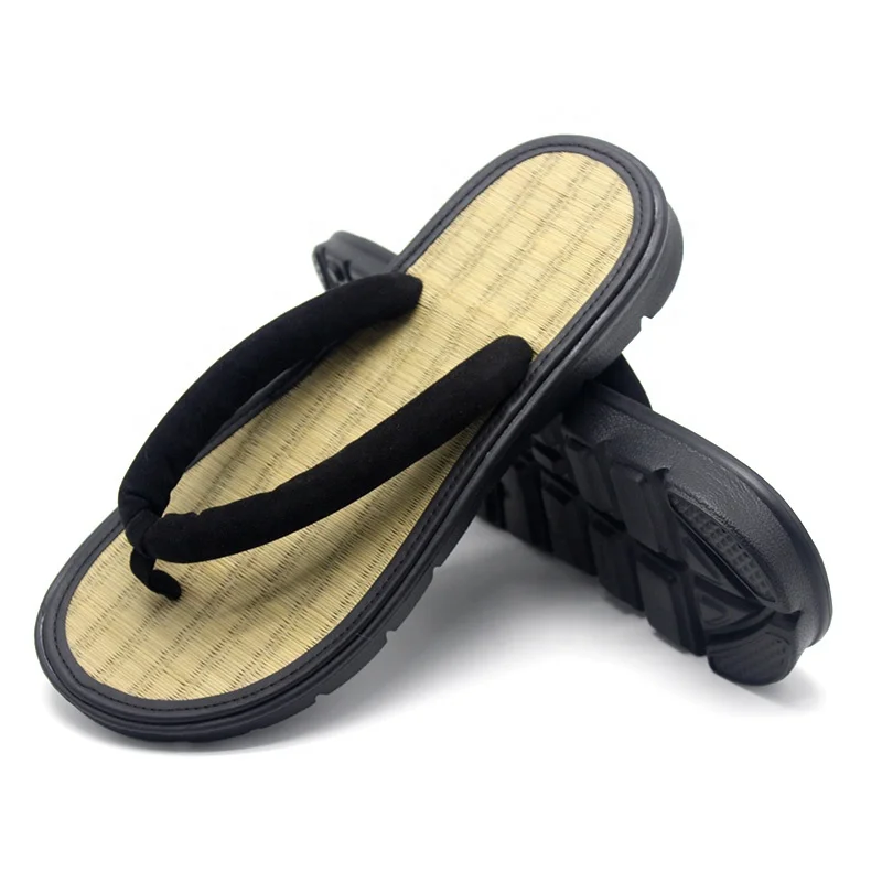 High Quality 5mm Eva Bamboo Spa Slippers Biodegradable Handmade Hotel Beach Sandals 7 Days 36-46# grass flip flops