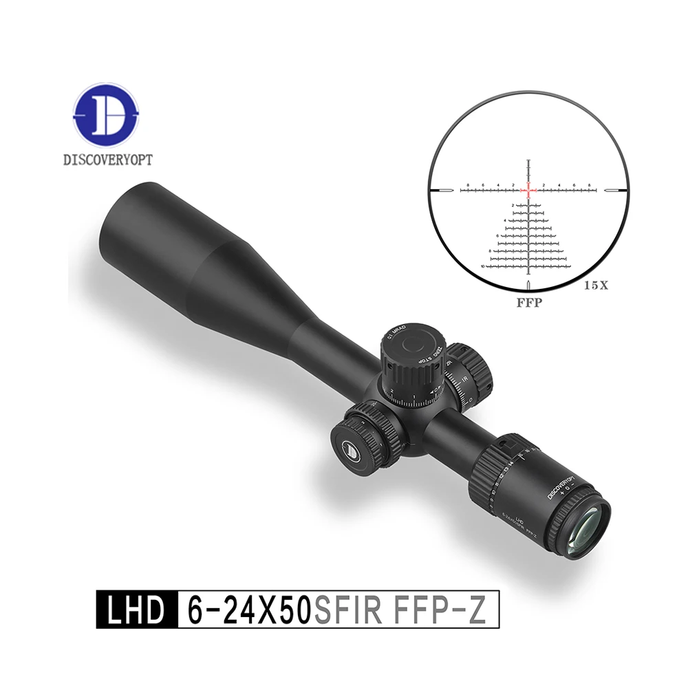 Discoveryopt Long Scope LHD 6-24X50SFIR FFP-Z Zero Stop Discovery Scope ED 6-24x50 FFP