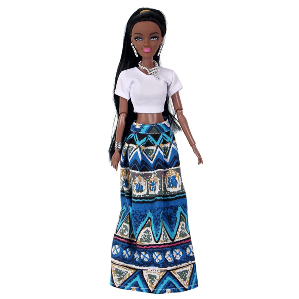 
Bar Dolls For Girls Baby Movable Joint African Black Doll Best Gift Toy Hot sale baby dolls for kids 