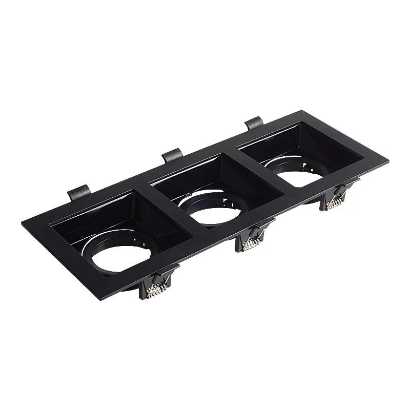 Wholesale Adjustable Anti Glare Pc Square Heads Lamp Housing Recessed Holder Led Rotating Fixture Gu10 Spotlight Frame