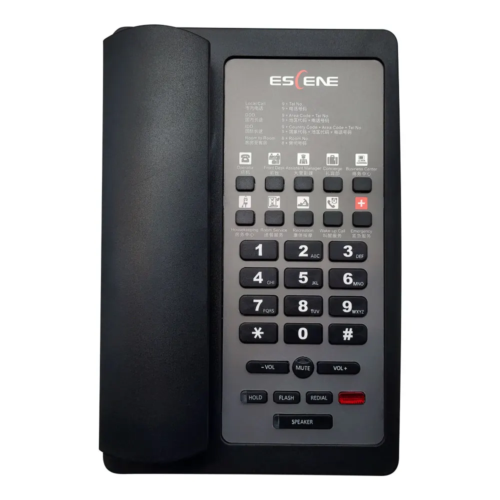 Escene WS118-P Wireless Home Office Hand-free Calling Telephone Hotel Wall-mounted IP Phone With POE 2 Sip Account Voip