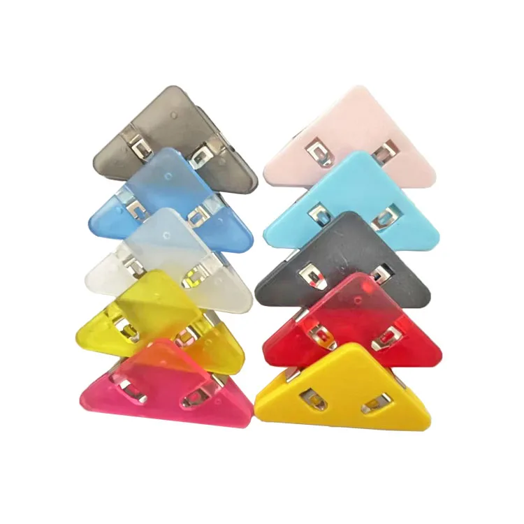 Exquisite cute triangle plastic clip paper clip fasteners for paper
