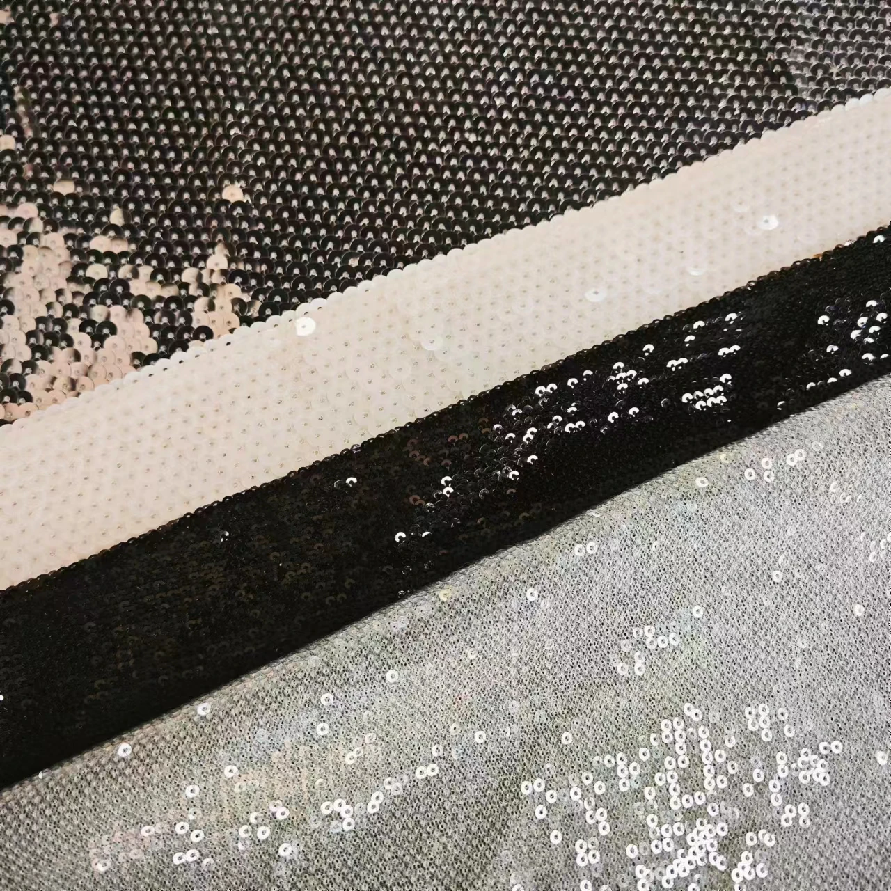 Elegant and beautiful Glitter Mesh Sequin Fabric Textile Embroidery Sequin Fabric For Wedding Party Dresses