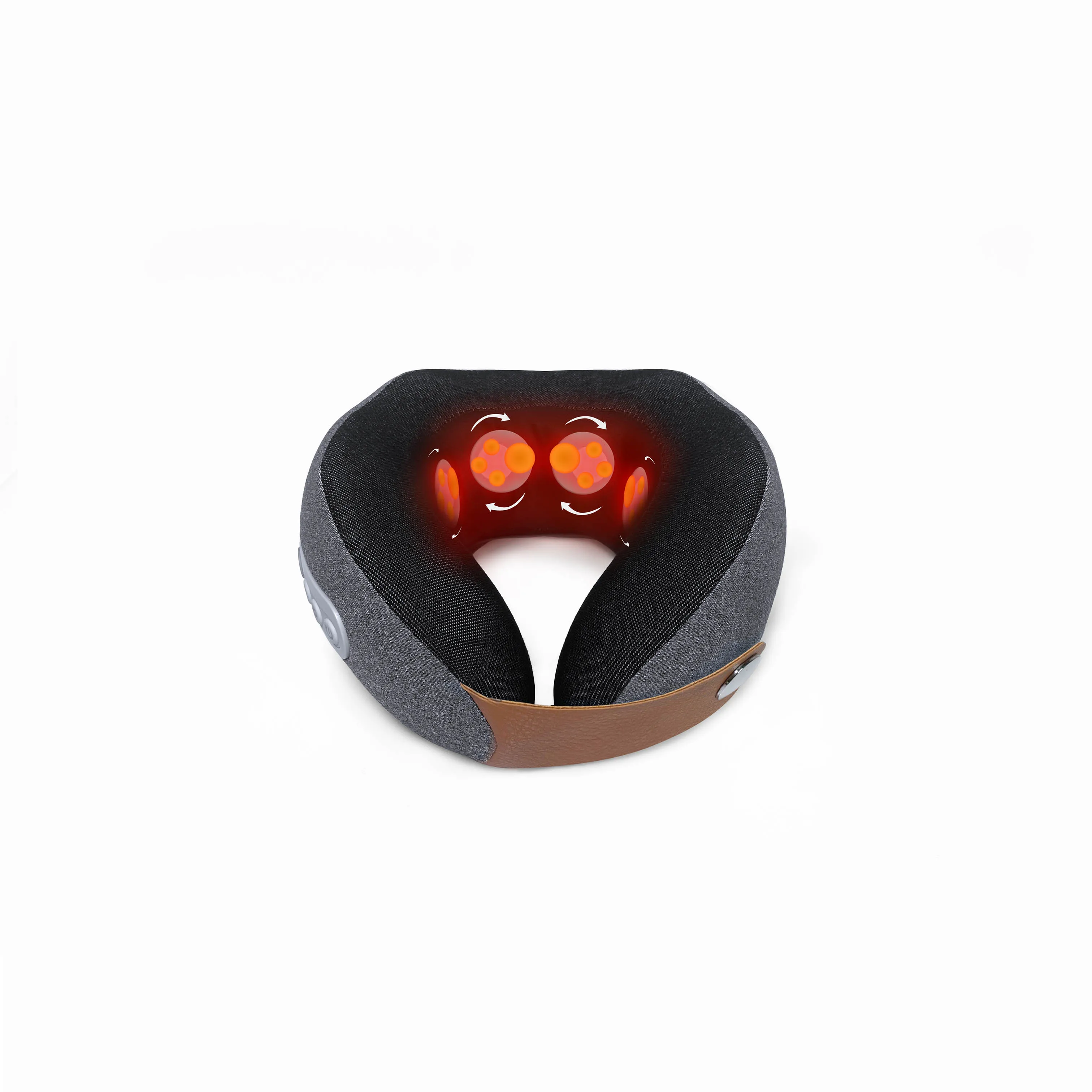 vibrating massage pillow infrared heat acupuncture u shape massage pillow wholesale