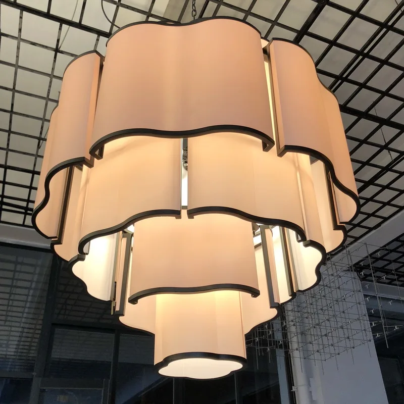 modern handmade Parchment ceiling hanging lamp indoor decoration paper shade zhongshan led pendant light for restaurant