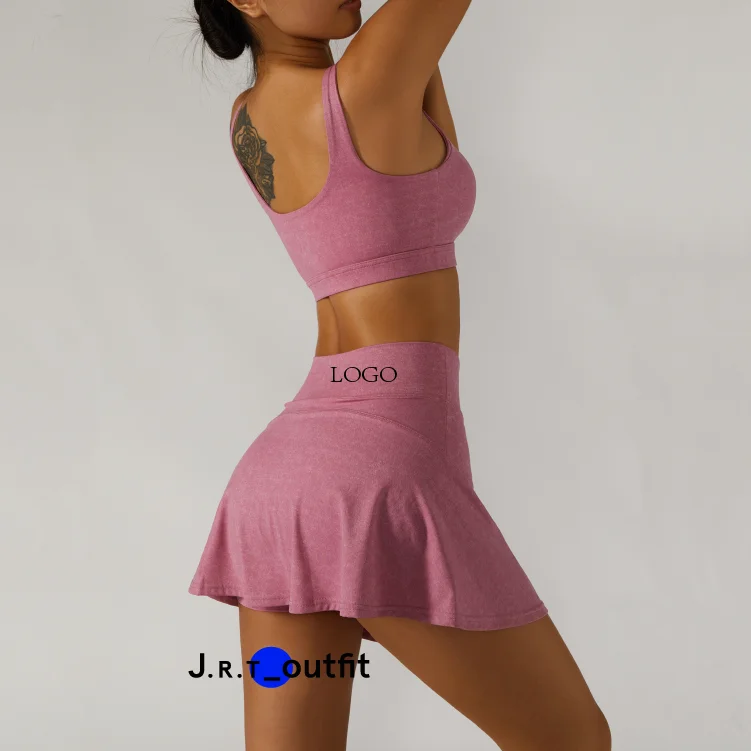 JRT Women Summer Golf Breathable High Waist Nylon Fitness Gym Yoga Tennis Skirt