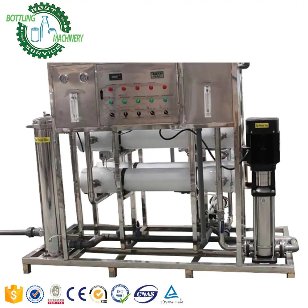 5000LPH Cartridge filter aspetic sterile tank PP cotton TDS meter Reverse Osmosis mineral spring water purification machine