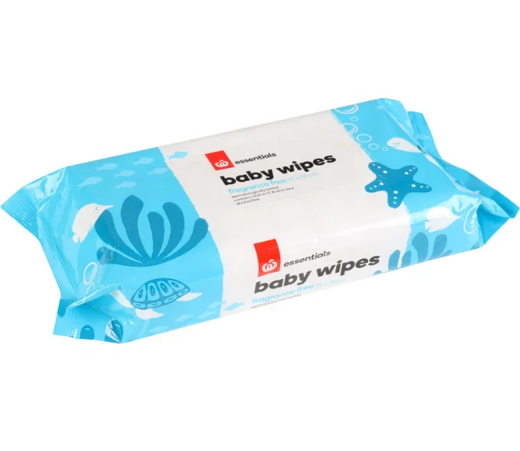 Disposable antibacterial nonwoven 100% purfied water baby wipes