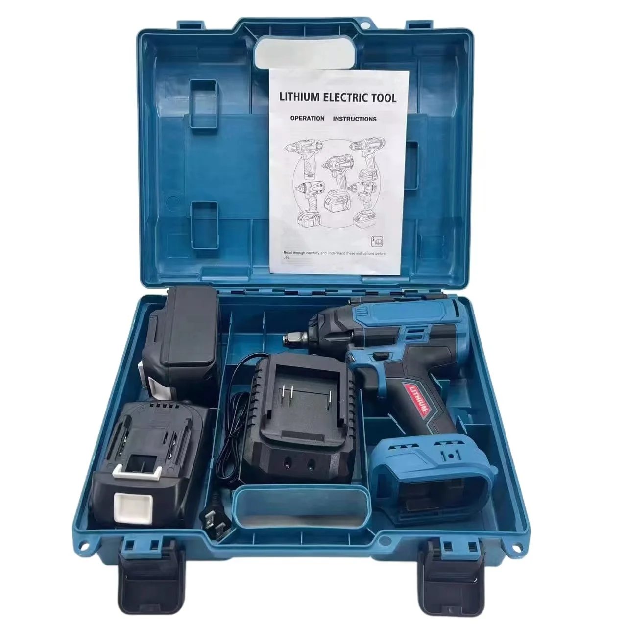 Professional Cordless Impact Wrench Rechargeable Power Tool Brushless Motor Li-ion Battery