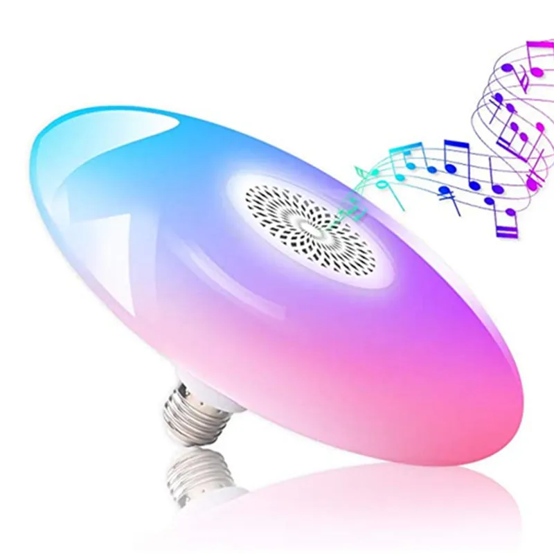 
Smart Bt Remote Control Sync Deformaiton Night Light Ceiling Ufo 18W Rgb Musical Speaker Led Music Bulb Lamp Light 