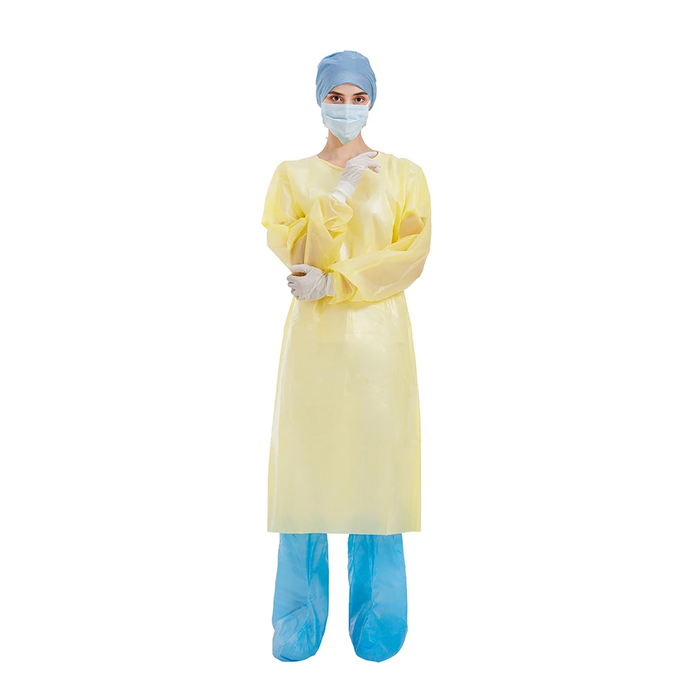 disposable isolation gown pp pe  medical protective gown isolation gown sterile surgical hospital clothes CE