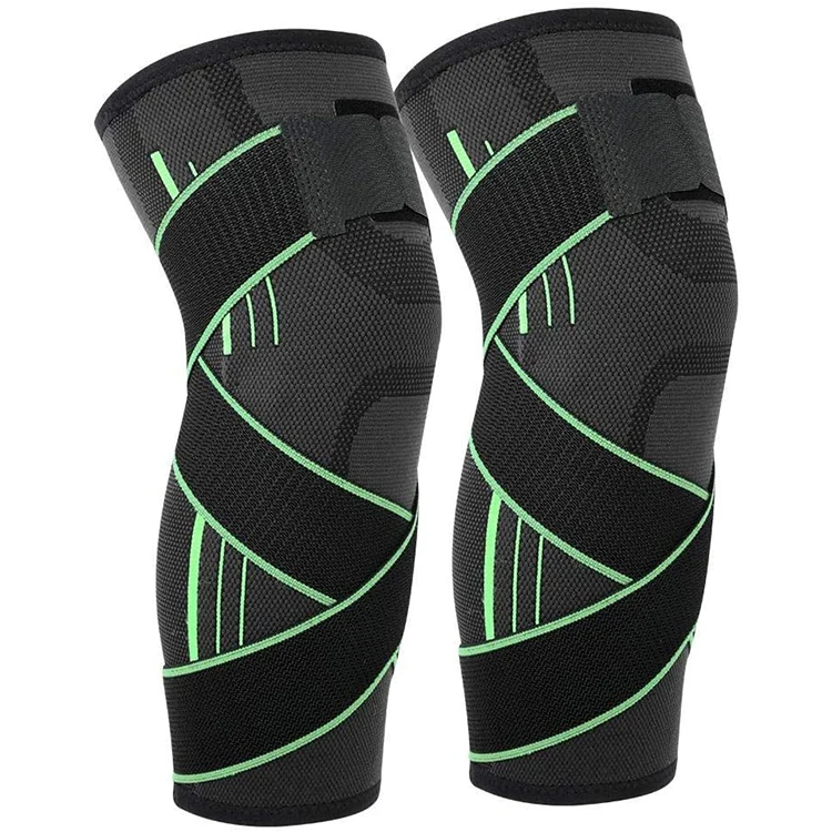 Factory Supplier Compression Knee Sleeve Support with Adjustable Strap for