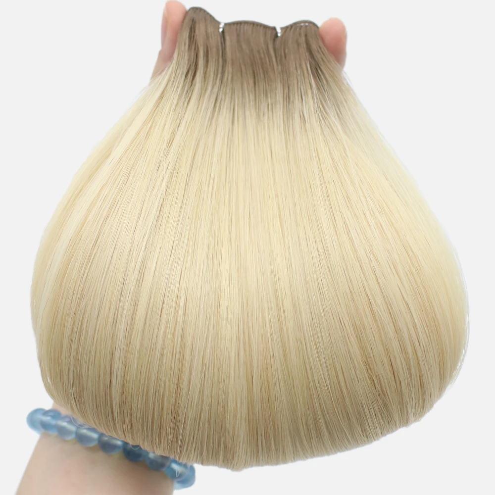 Russian Hair double genius weft human hair extensions mashin twin genius weft russian hair