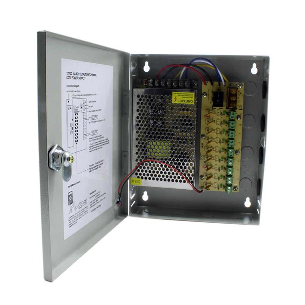 10A 20A 30A 20 amps Switch Mode SMPS Price Centralized Distributed DC Open 20amps Metal Camera CCTV Power Supply Box 12V