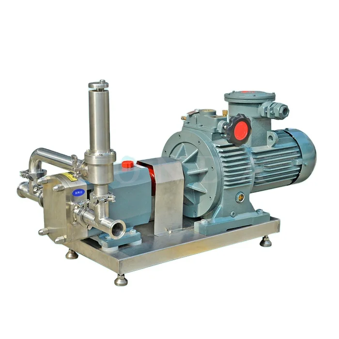 D-3A food grade tri lobe rotary pumps for honey/electric high viscosity liquid transfer lobe pump