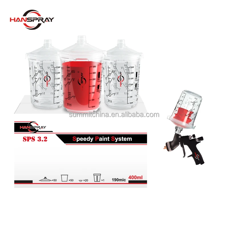 Wholesale automotive paint measuring cup paint gun cup 400ml spray gun paint disposable cups