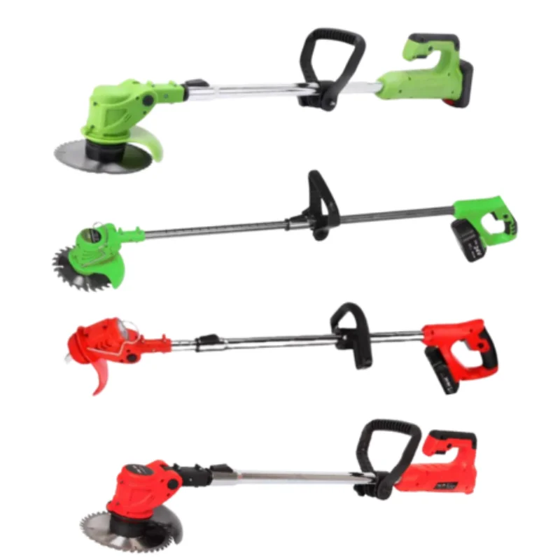 Electric Grass Trimmer Edger Mower 21V Lithium-Ion Cordless Weed Brush Cutter Kit Garden Tools grass trimmer with Replace Blade