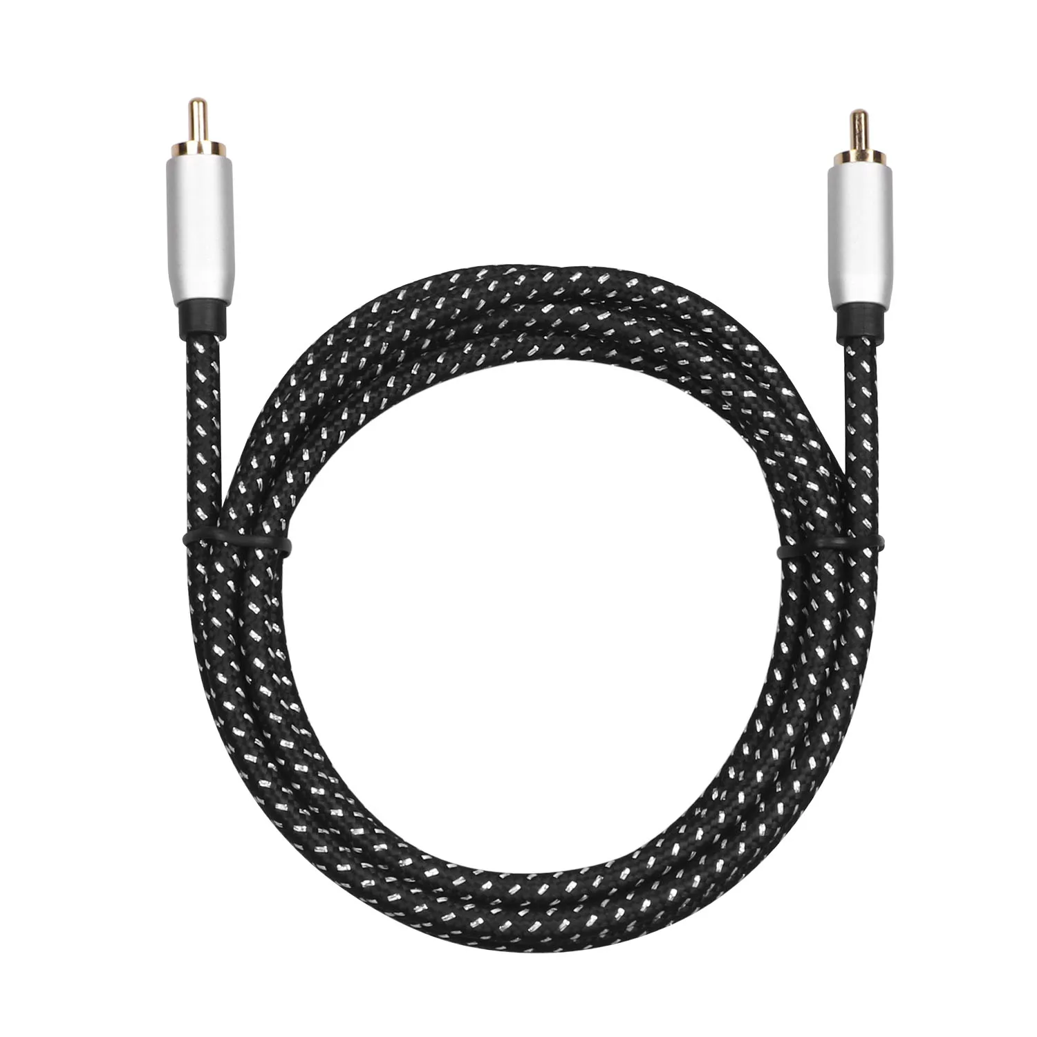 RCA Cable Nylon Braid Gold Plated Left Right Audio Stereo RCA to RCA Audio AV Cable