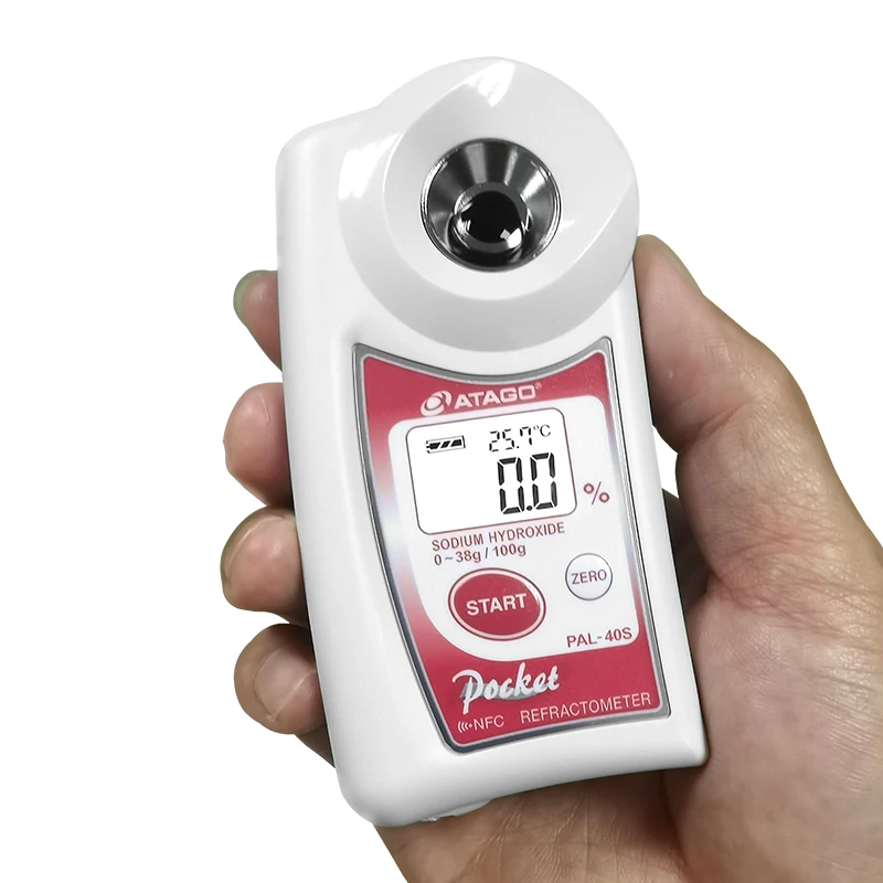 Atago PAL-40S sodium hydroxide Refractometer NaOH mini professional caustic soda concentration refractometer