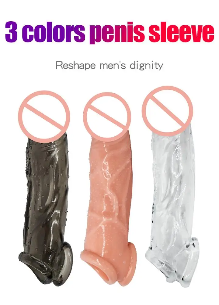 Hot sale dildo penis penis extension sleeve delay lasting double cock ring penis sleeve cock ring condom