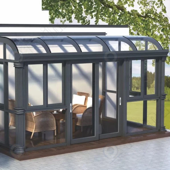Professional Aluminum Sunroom Flat Roof Winter Greenhouse Laminated Glass Aluminium Sunrooms