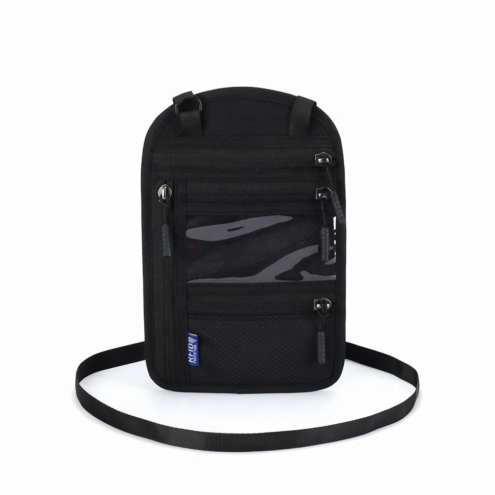 Travel abroad multi-functional document package Purse Pouch Passport Cover Credit ID Card Holder Money Travel Hanging Neck Bag