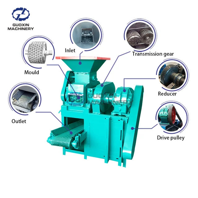 Calcium Hydroxide Ball Press Machine Silicon Ore Ball Press Machine Magnesium Oxide Roller Ball Forming Equipment